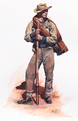 painting of Confederate soldier